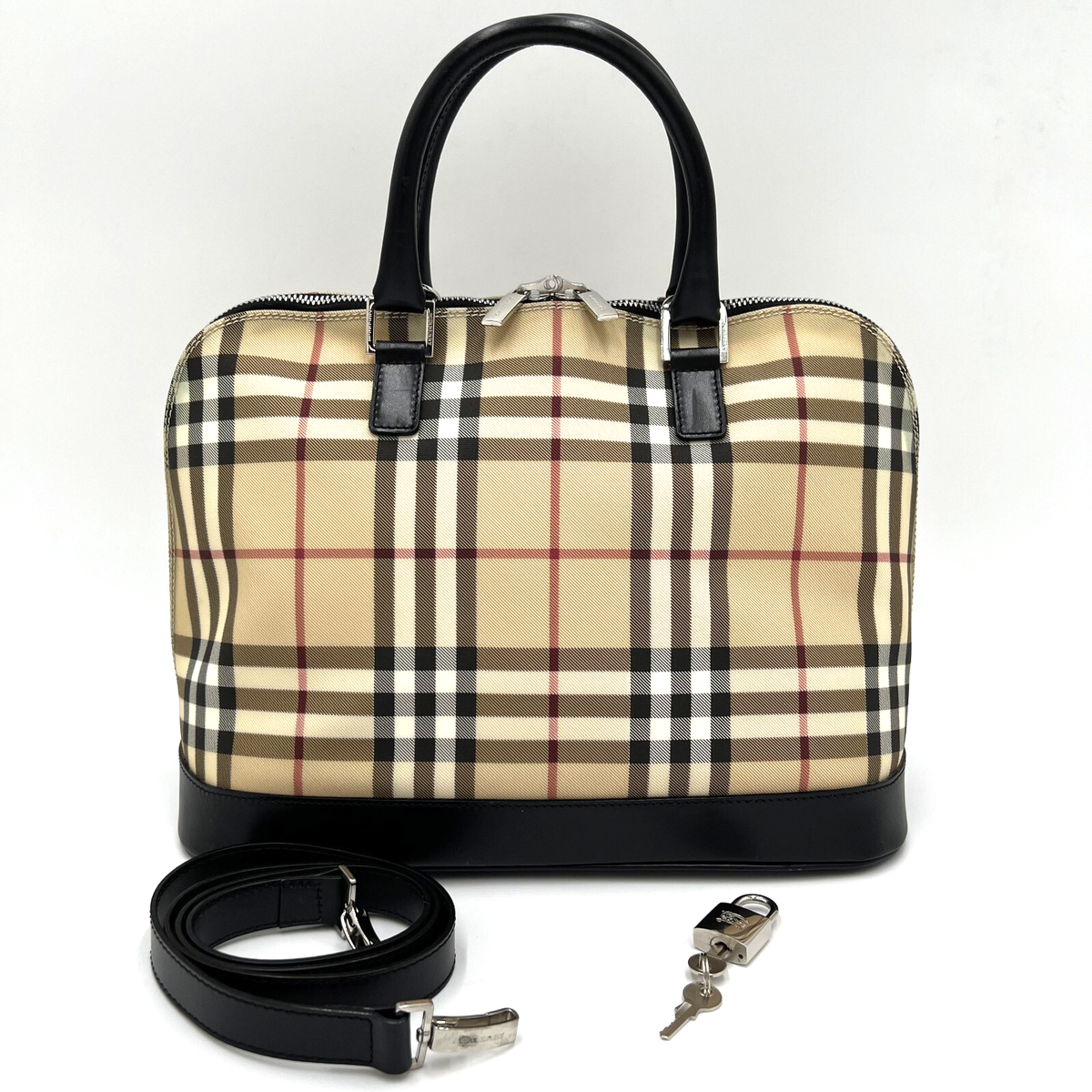 バッグ Burberry Nova Check 2way Shoulder Bag BURBERRY Hand Bag Shoulder Bag with Key 2way Nova Check PVC