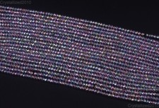 Angel Aura Hematite Gemstone Rondelle Spacer Beads 2mm 4mm 6mm 8mm Faceted 15.5"