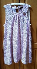 UK Style French Connection Girl's Purple / White Dress - Size Large