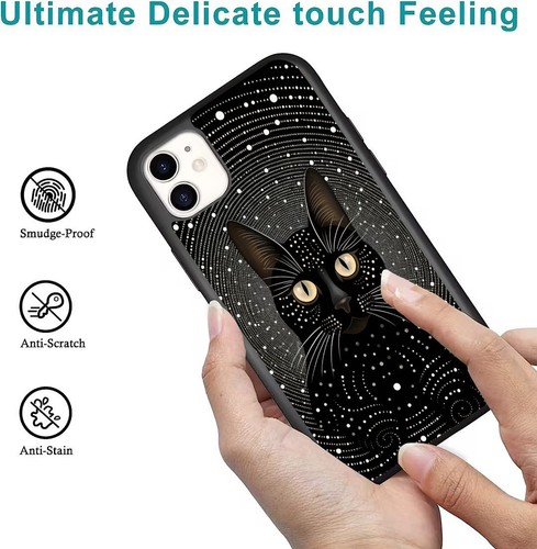 For iPhone SE XS XR Max 5 6 7 8 Plus Anti scratch Case Kitten decorative dot cat - Picture 15 of 25
