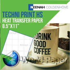Heat Transfer Paper For Hard Surfaces TECHNI PRINT HS 8.5" x 11" self weeding 