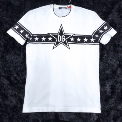 Dolce & Gabbana DG Star Millennials Logo T-shirt White | 48 & 50 | MSRP $415