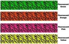 White Water Archery Fluorescent Neon Zebra Print Arrow Wraps 4 Colors Available