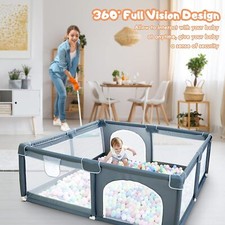 Play Pen For Babies And Toddlers, Baby Play Yard With Gate For Limited Space 47x