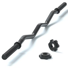 47" EZ Curl Bar Weight Lifting Bar, 1-inch Curling Bars for Weight lifting, B...