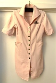 Agent Provocateur Original Pink Uniform Gold Buttons Size 10, FR:38