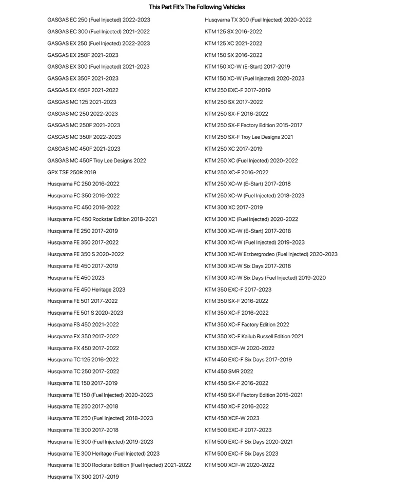 Sello PC Racing Pro para Husqvarna FC 450 2016-2022 Foto 4 de 4