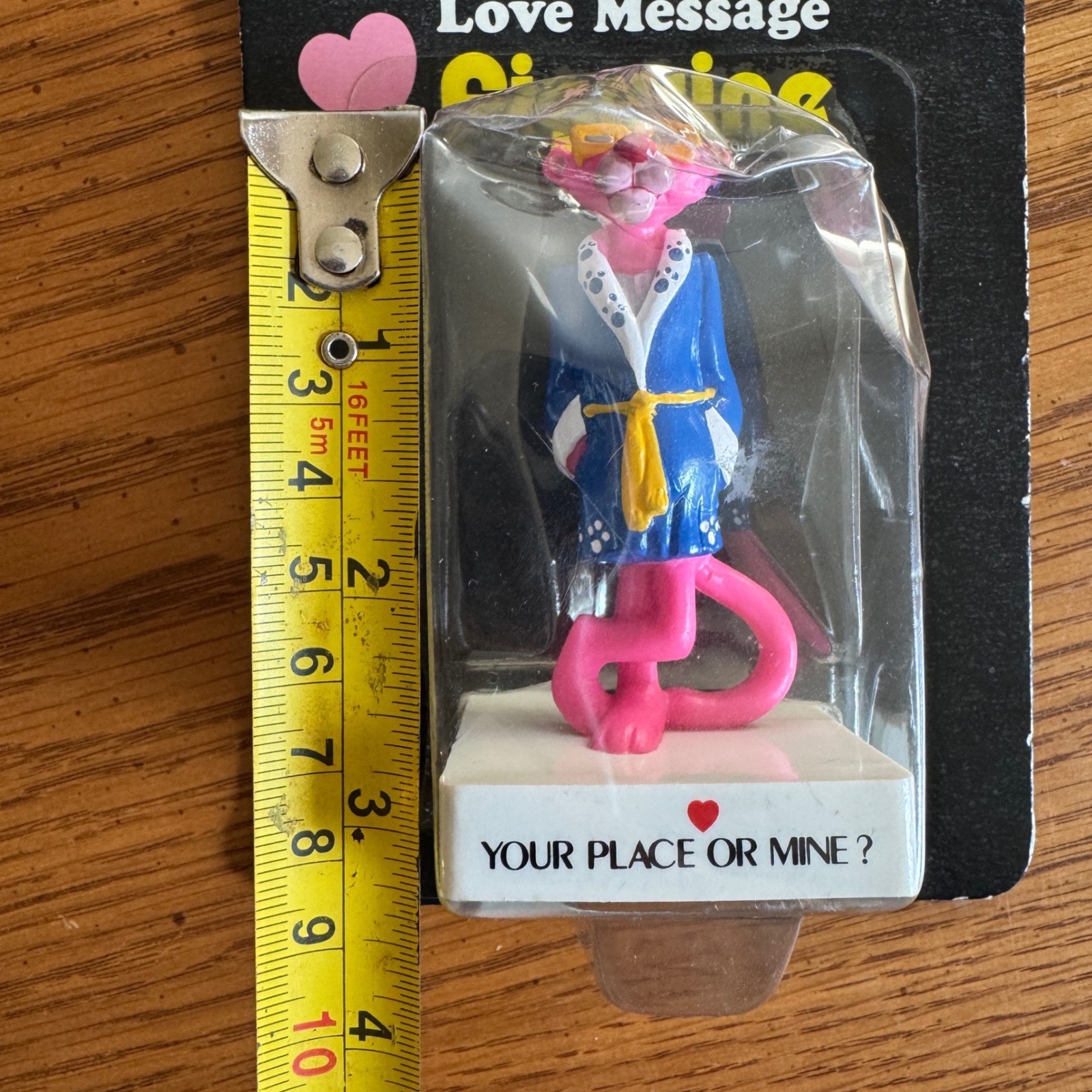 The Pink Panther Love Message Figurine 1989 "Your Place Or Mine" 24K Company thumbnail 2