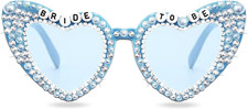 Sunglasses Blue Bride Bachelorette Party Bride to Be Glasses Rhinestone Pearl