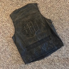 Vintage Men s Harley Davidson Leather Vest Size M Y2K Embossed