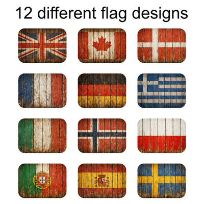 Mausmatte Distressed Design Länderflagge 28 x 20 cm. Großbritannien Kanada Frankreich Spanien usw.