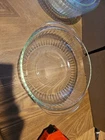 Vintage Clear Glass Pyrex Ribbed Casserole Dish  2 qt 024-S