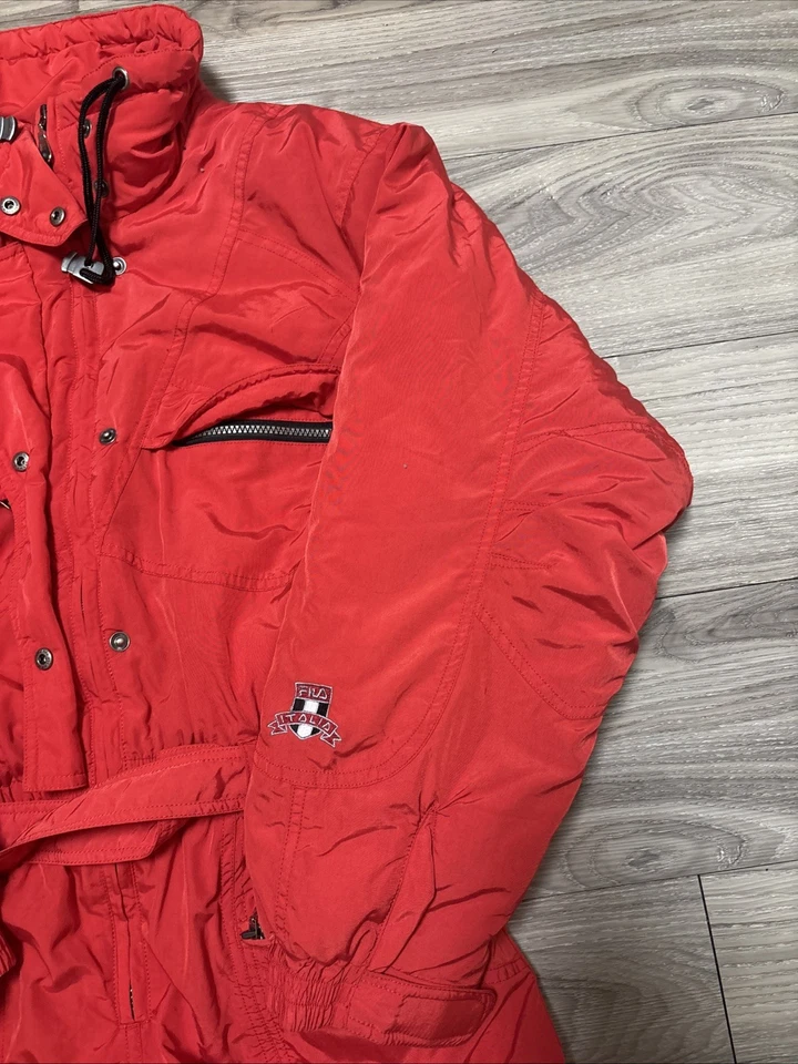 Traje de esquí Fila Ski Team Italia | Vintage Retro Invierno Ropa deportiva Traje de nieve Rojo 12 Foto 3 de 4