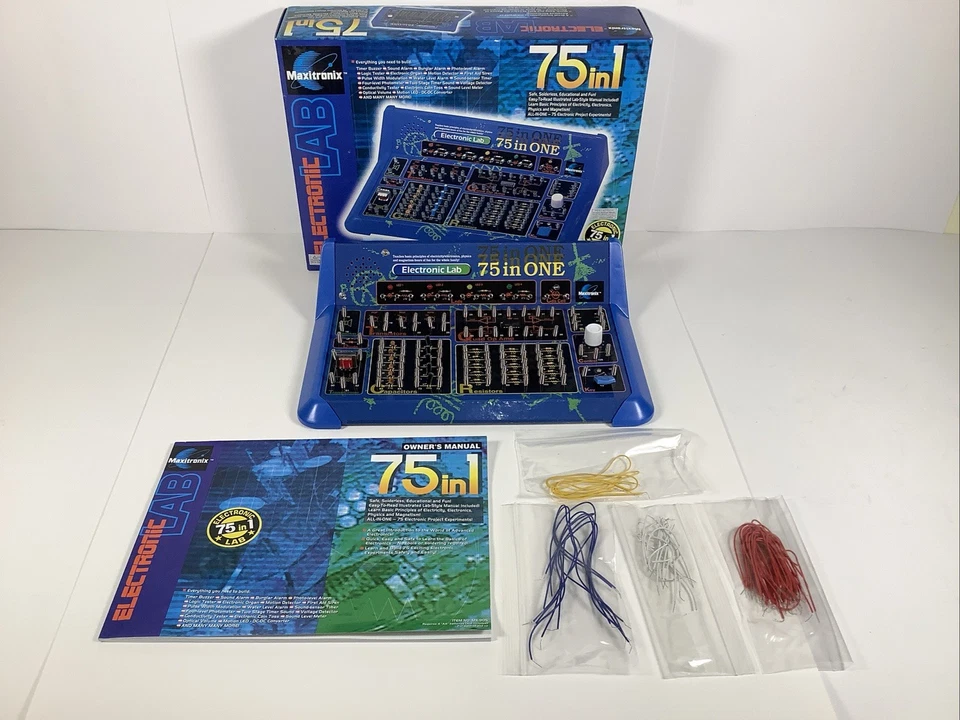 Maxitronix Electronic Lab 75 In 1 with Box and Manual - Works Great - READ DESCR - Image 3 of 4