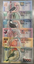 Suriname 5-1000 Gulden 6 Pieces Banknote Set Of 2000 UNC