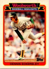 1989 Topps Woolworth Baseball Highlights #20 Dennis Eckersley