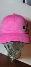 John Deere Pink Baseball Cap Hat Women Adjustable Strap One Size Fits Most