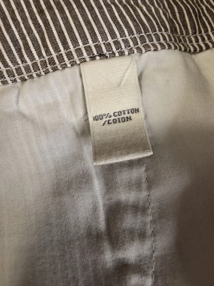 Pantalones Cortos Chinos Abercrombie & Fitch Para Mujer Y2K Rayas Mini Tiro Bajo Talla 8 Foto 4 de 4