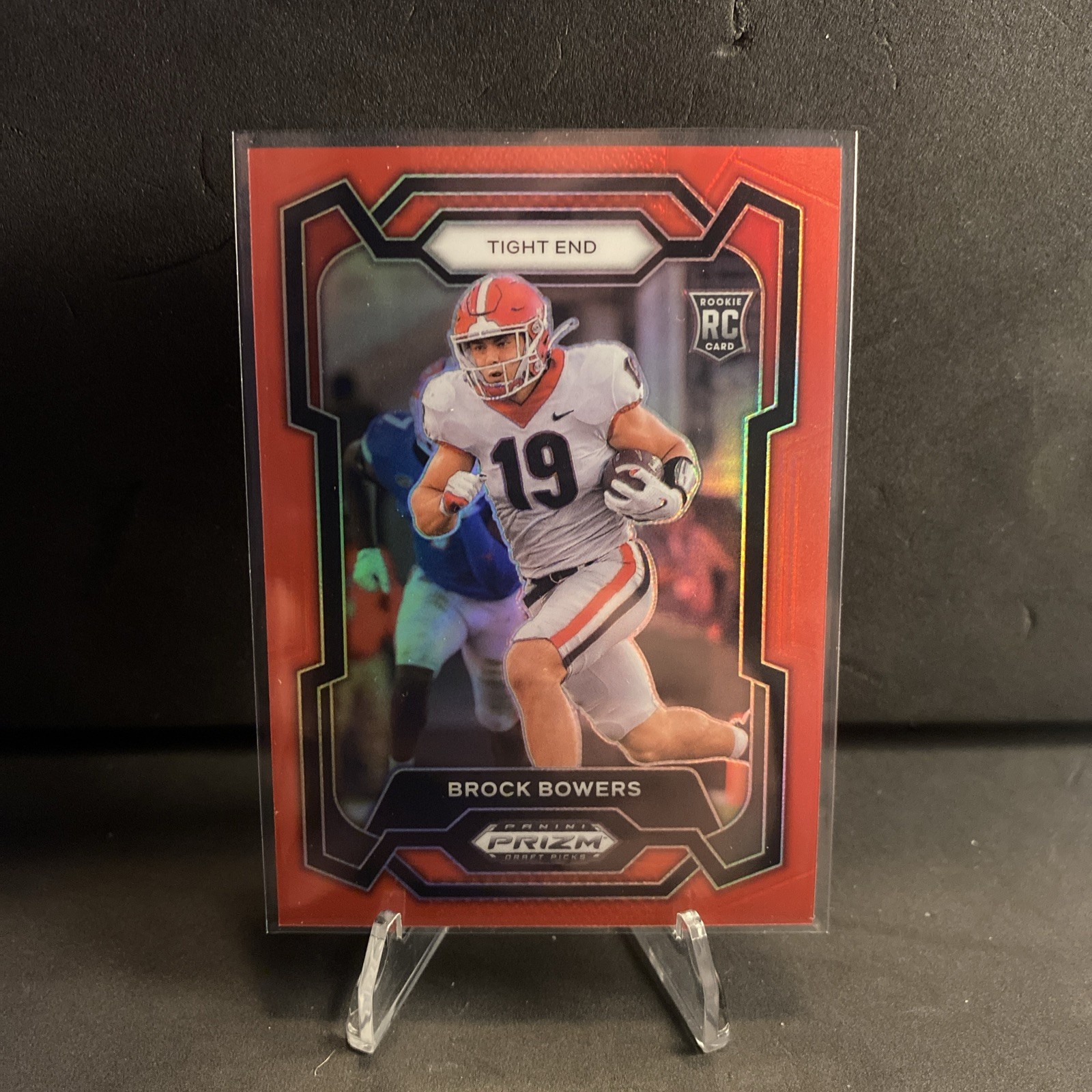 2024 Panini Prizm Draft Picks - Brock Bowers #107 - Red Prizm /299 (RC)