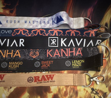 Cannabis Brand RAW KAVIAR KUSHMASTERS Lanyard collection
