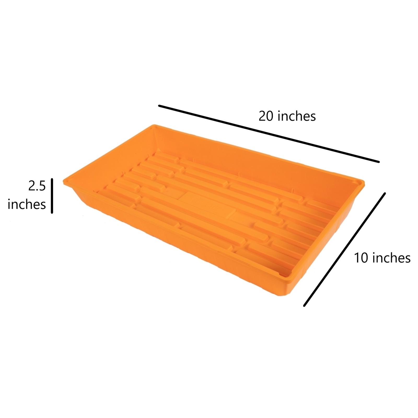 SUNPACK 10" x 20" Mega Plastic Seeding Tray, Multiple Colors, 2.5" (Pack of 5)