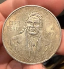 Photo of a 1977 Mexico 100 Pesos Silver from an eBay listing that sold on Jun 27, 2026