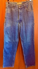 Vintage Big Mac Carpenter Jeans YKK Zipper Contrast Stitch 34x34 Workwear Jean 1