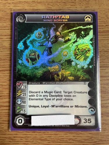 Chaotic Alliances Unraveled Rath'Tab Mind Scryer 1st Edition Super Rare NM Card - Picture 4 of 9