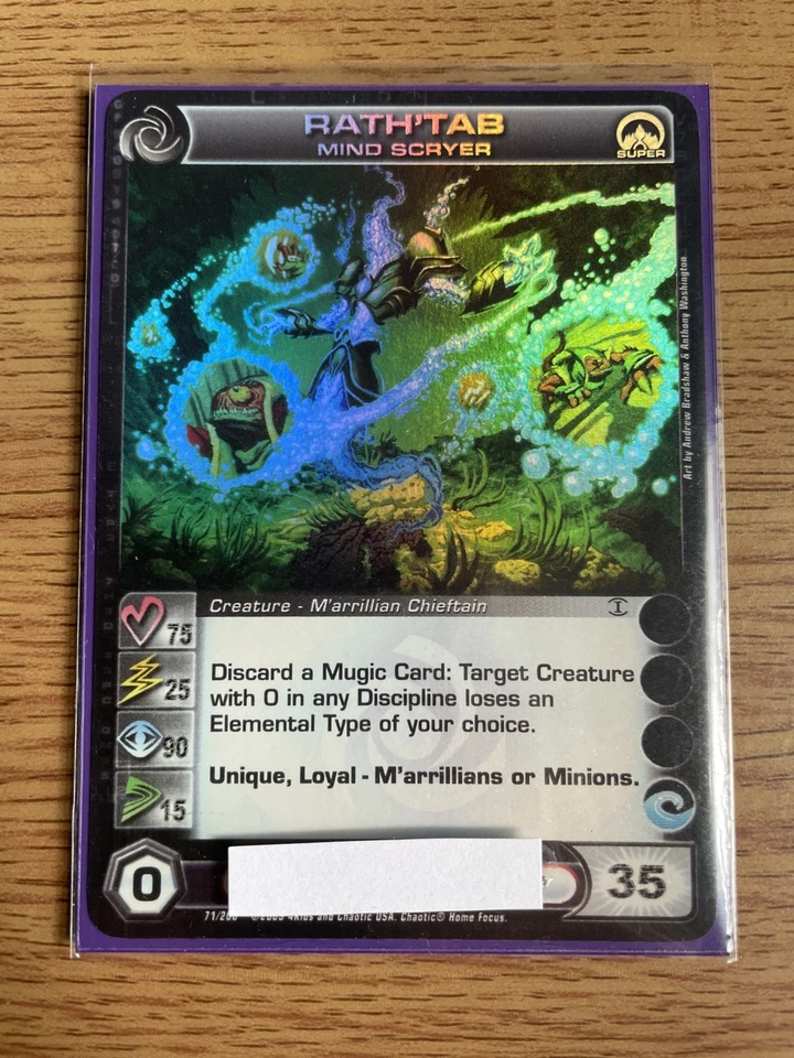 Chaotic Alliances Unraveled Rath'Tab Mind Scryer 1st Edition Super Rare NM Card - Image 4 of 4
