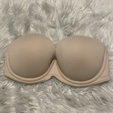 Wacoal 32D Bra Beige 854119 Red Carpet Convertible Strapless No Straps