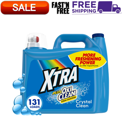 #ad 1 Pack Xtra Plus OxiClean 131 Loads Liquid Laundry Detergent 203.1 FL oz $13.99