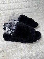 UGG Australia Fluff Yeah Women's Slide Sandal, Size US 7 Black