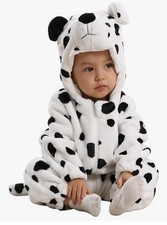Dalmatian Costume baby Size 3-6 months Black and White Dog