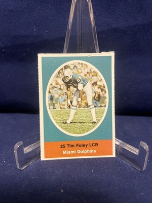 1972 SUNOCO FOOTBALL Stamp Miami Dolphins Tim Foley