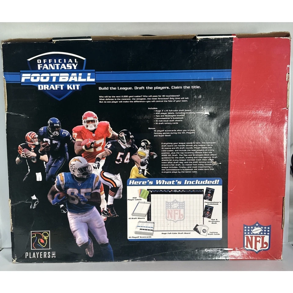 Vintage NFL Official Fantasy Football Draft Kit New Open Box - Image 2 of 4