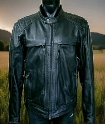 Harley-Davidson Motorcycle Leather Jacket Synthesis Pocket System Black Men Sz L