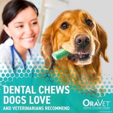 ORAVET Dental Chews for Dogs, Small Dogs, 10-24 lbs. Blue Pouch, 30 Count