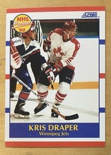 Kris Draper RC 1990-91 Score Prospect 1st Edition #404 Winnipeg Jets NM-MT