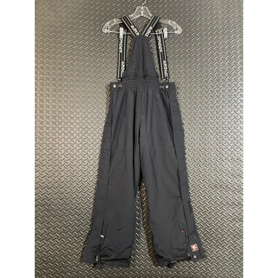 Calça de esqui infantil Spyder Snow Bibs alças ajustáveis isoladas preta tamanho 14 - Imagem 2 de 4