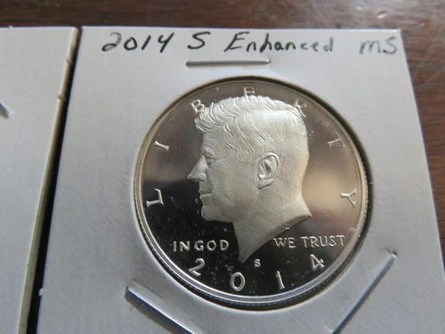 2014 S ENHANCED PROOF SILVER KENNEDY HALF DOLLAR
