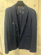 USED GUCCI NAVY DOUBLE-BREASTED TAILORED JACKET, SIZE 40 GOOD