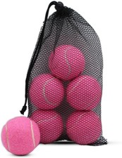 Tennis Balls, 6 Pack Training Balls,High Elasticity 2.58inch, Pink