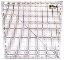O'Lipfa Optima RULER 12.5 x 12.5" sq. QUILTING, Clear Acrylic Model 95125. Olfa