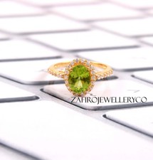 Natural Peridot Ring, 925 Sterling Silver, Birthstone Ring, Silver Jewelry
