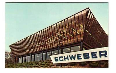 SCHWEBER electronics Waltham MA vintage postcard unposted
