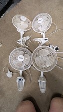 150mm 6-Inch 15w Clip-on Fan WHITE ALL USED SEE PICS *ALL FULLY WORKING* CHEAP