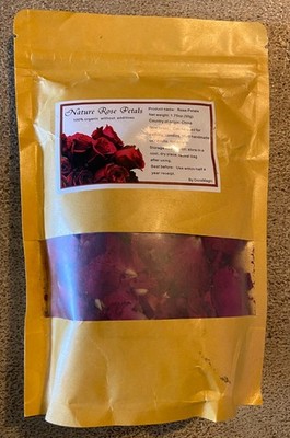 Dried Red Rose Petals 1.75Oz/50G, Real Natural Dried Rose Petals for Bath, Soap 