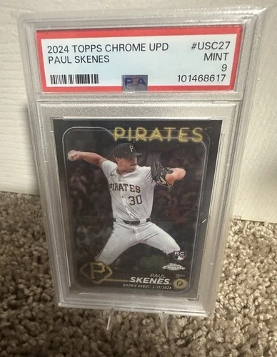 2024 Topps Chrome Update Series Rookie Debut Paul Skenes #USC27 RC PSA 9 Pirates