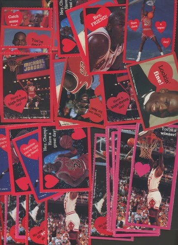 1991 Cleo Michael Jordan HOF Valentines (70) Card Lot