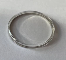  NOS Acrylic Plexiglass, Chrome Ring, High Dome for Heuer Temporada 34mm